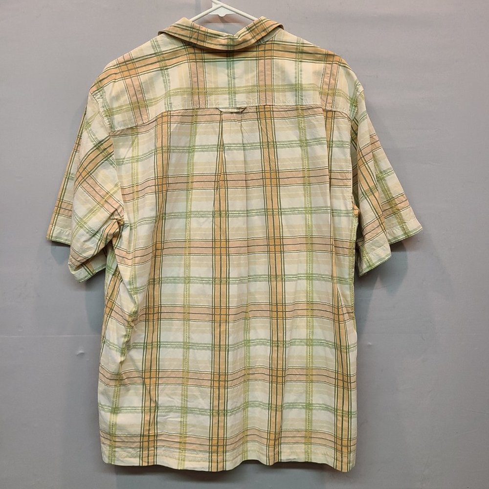 Tommy Bahama Shirt Mens Large Plaid Button Down Short Sleeve Silk Blend - Picture 2 of 6